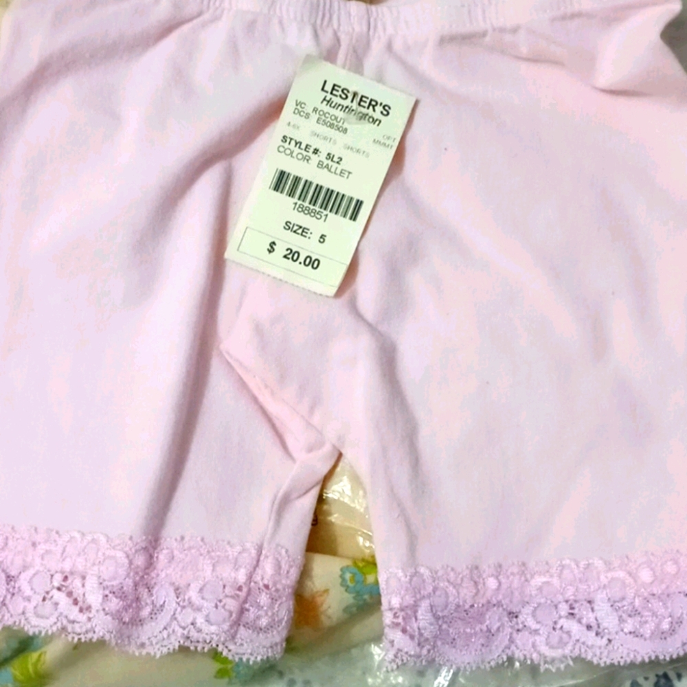 Rock Candy Light Pink Cotton Shorts with Lace 5